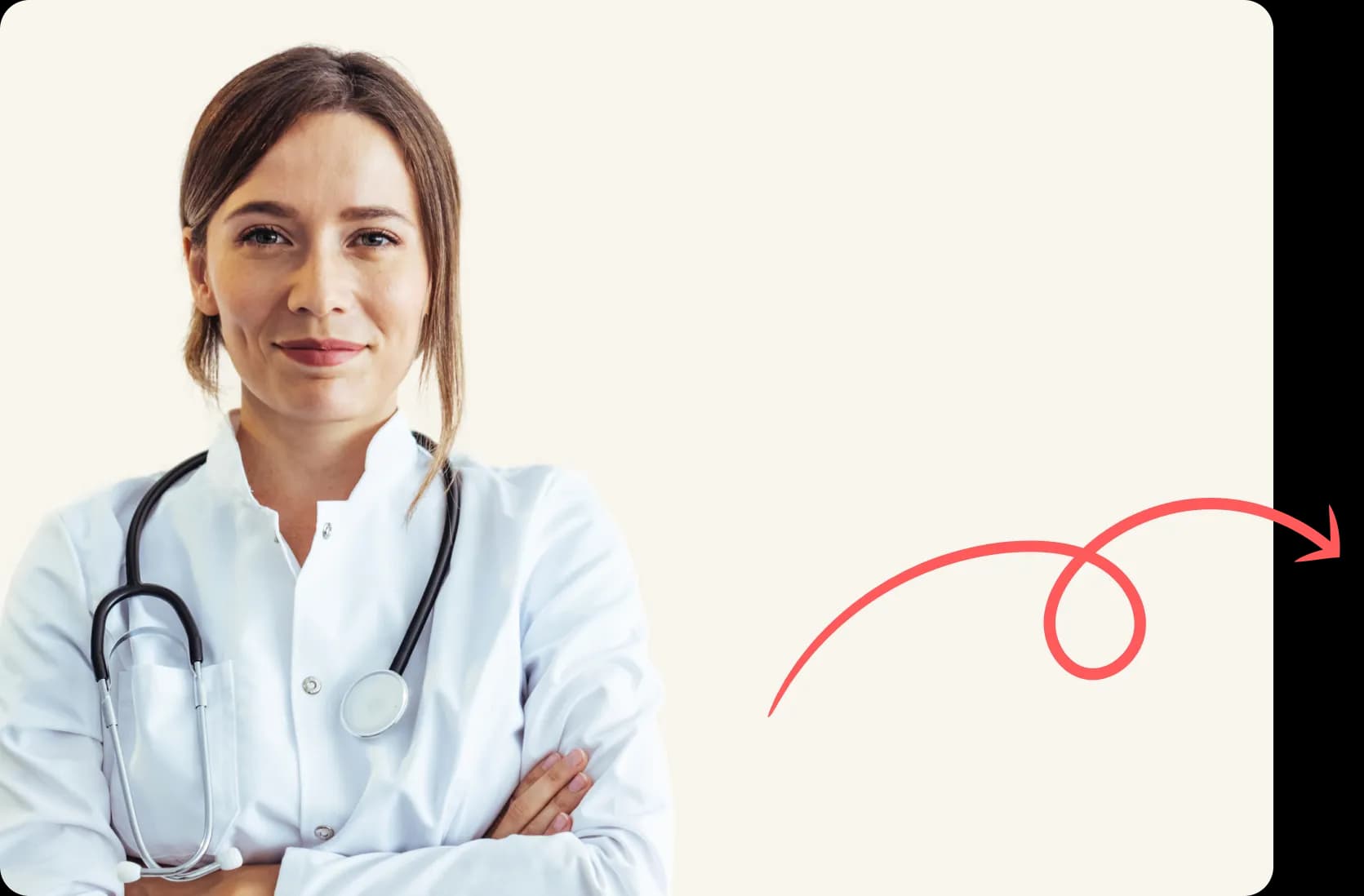 Doctor smiling with their arms crossed