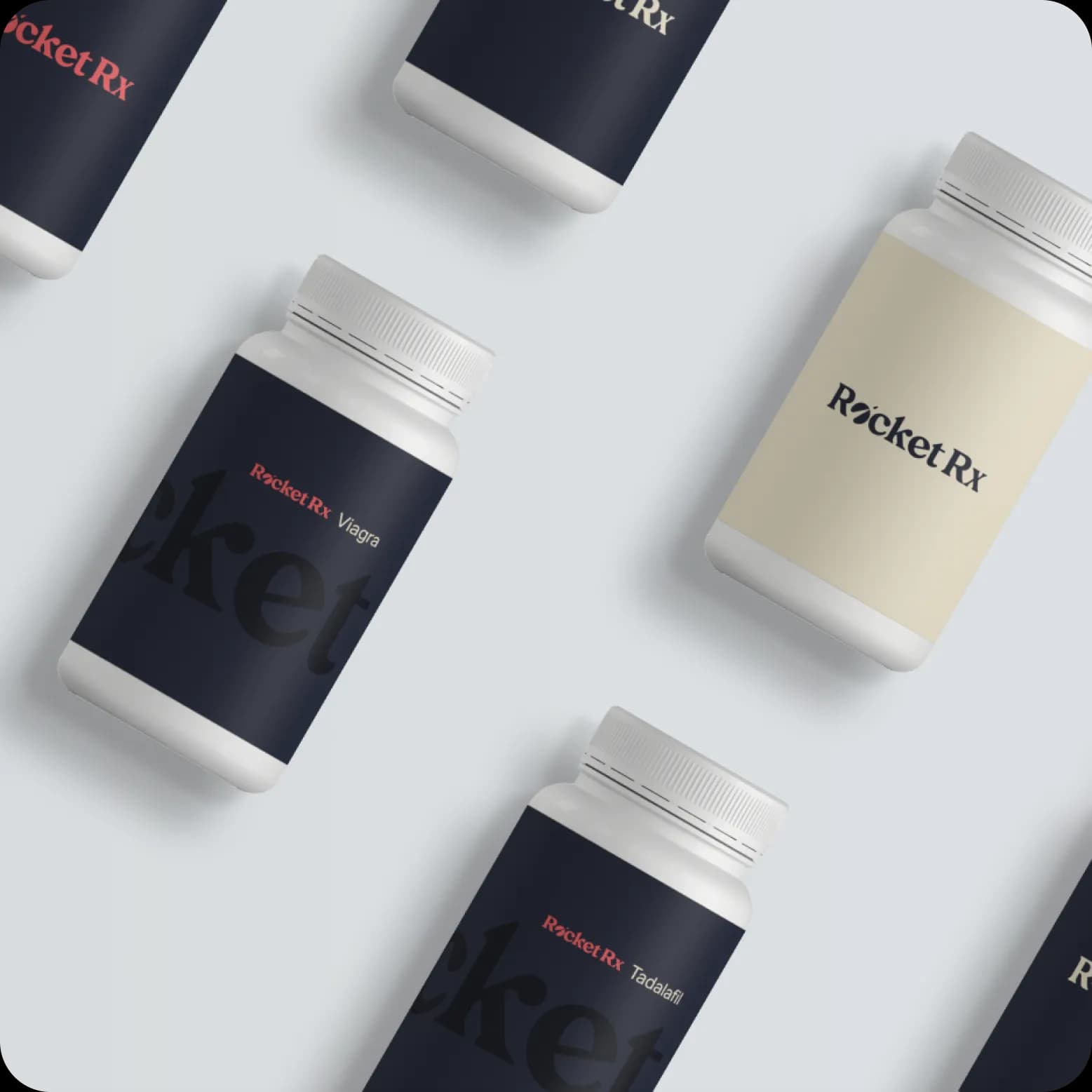 RocketRX branded pill bottles
