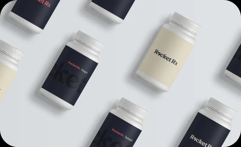 RocketRX branded pill bottles