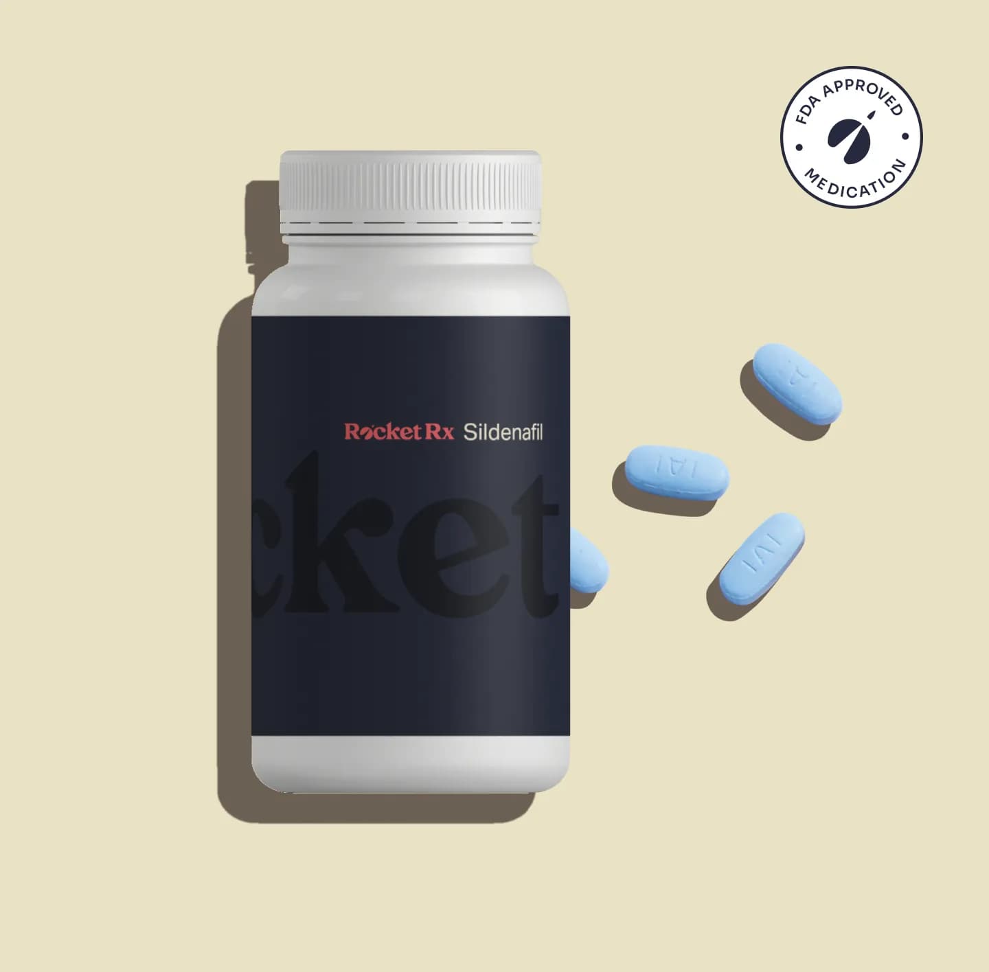 A bottle of Sildenafil tablets