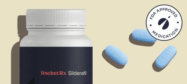 A bottle of Sildenafil tablets