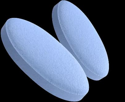 2 blue Sildenafil pills