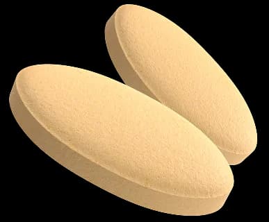 2 yellow Tadalafil pills